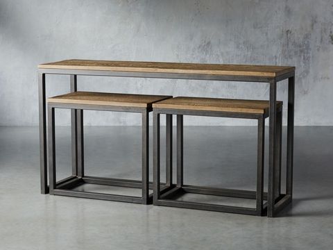 Palmer Nesting Console Table | Arhaus Furniture | Dining Table Sale ... inside Integrating Retro Nesting Tables into Modern Decor A Designer's Perspective